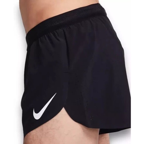 Nike Aeroswift 2’ADV Running Racing Shorts Black FN3349-010 marathon Medium - Picture 2 of 8